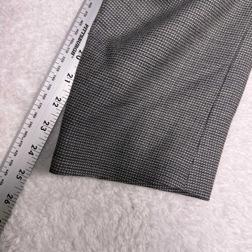 Andrew Fezza Blazer‎ Mens 43R Gray Houndstooth Wool/Silk/Poly/Rayon - Picture 13 of 15
